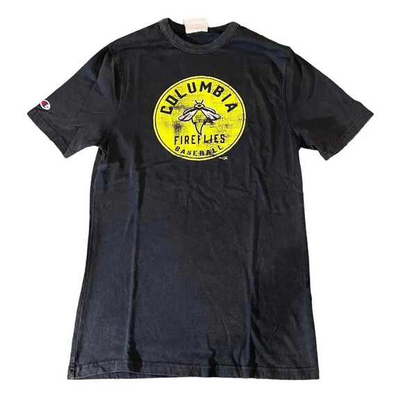 Champion Columbia Fireflies Men's Navy Graphic Print Crewneck T-Shirt Size Small - Picture 1 of 3